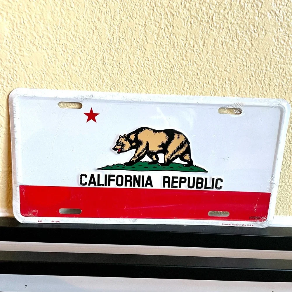 NEW California Republic License Plate Metal Sign